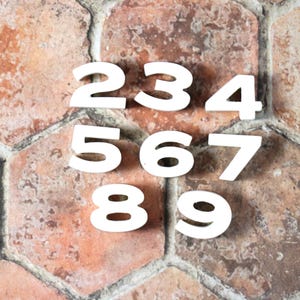 1 chiffre vintage en céramique de 0,5 po.
