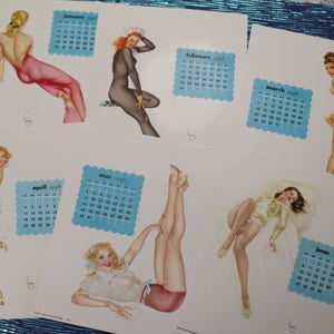 1 Vintage Varga Girl Desk Calendar Page