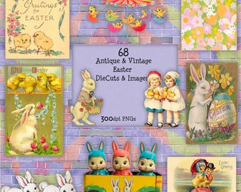 68 Antique & Vintage Easter Images and DieCuts