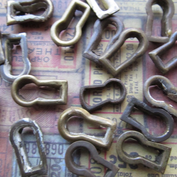 Vintage Brass Keyholes