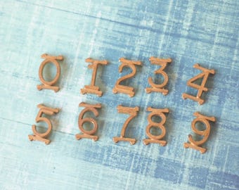 1 Vintage Brass Number - 0 thru 9 available