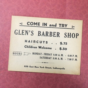 1 Anúncio de barbearia vintage