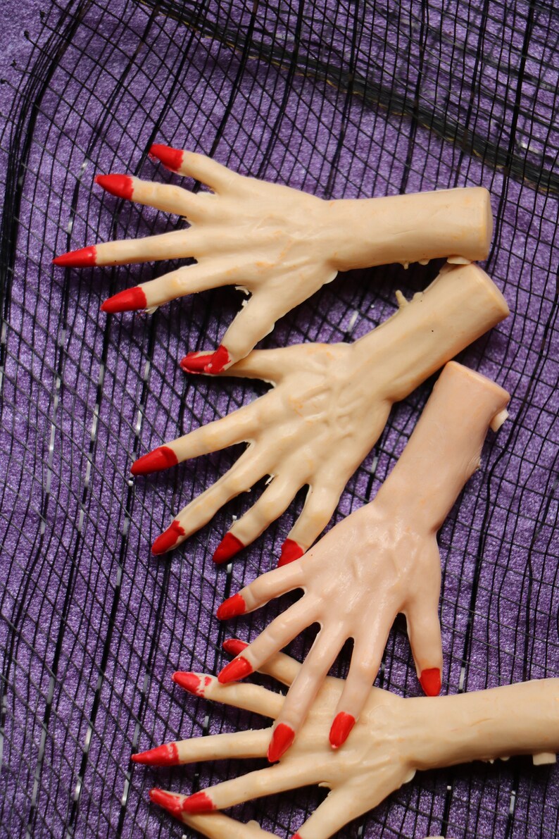 1 Vintage Creepy Halloween Witch Hand