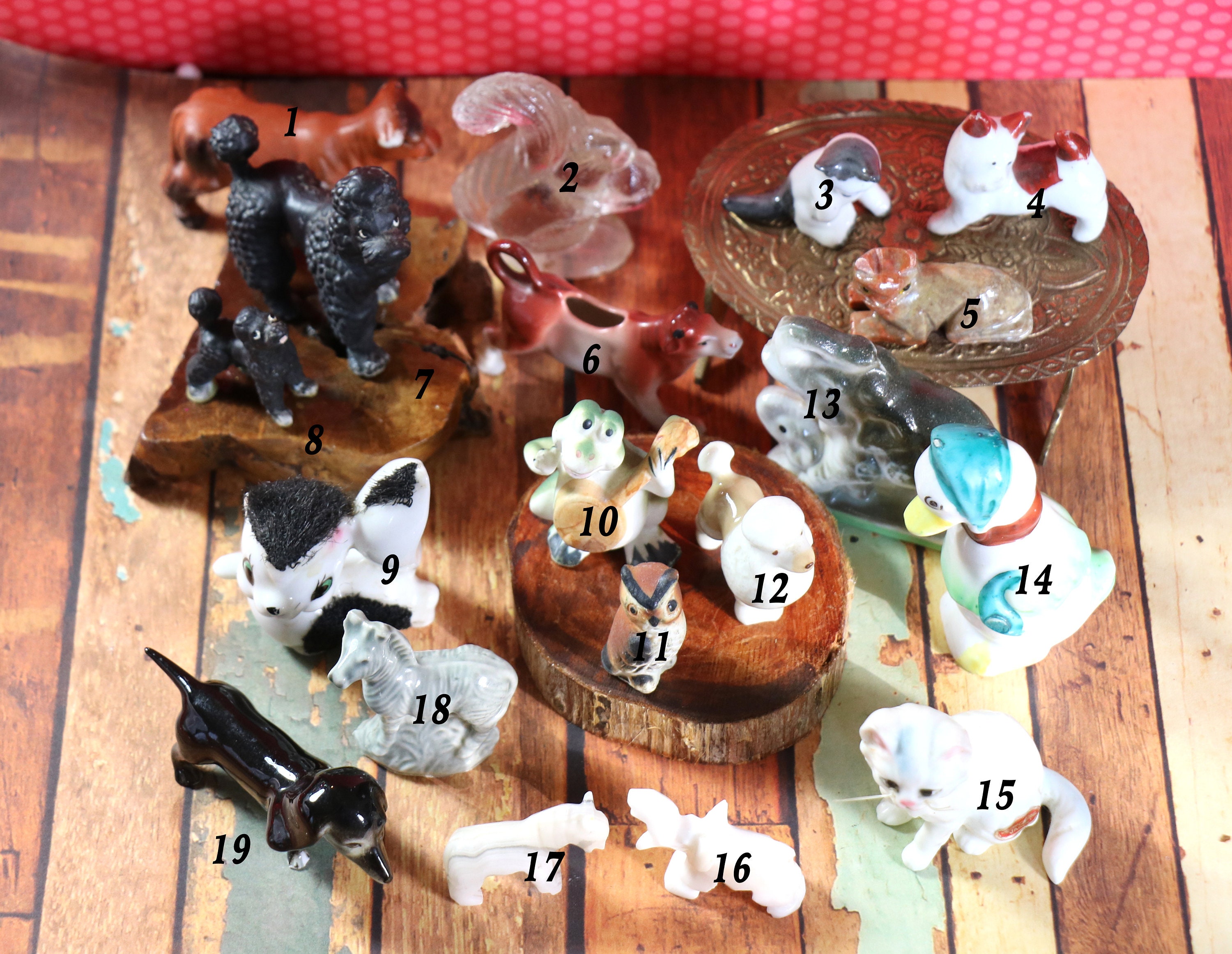 Vintage Miniature Ceramic Animals - Etsy