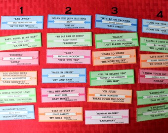Set van 1980's Jukebox Song Tags Nederland
