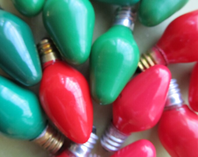 6 Vintage Christmas Tree Light Bulbs Etsy