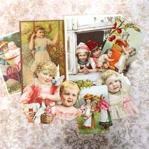 1 ritaglio antico di ragazza vittoriana - Set 2