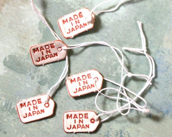 2 Vintage 'Made in Japan' Paper Jewelry Tags