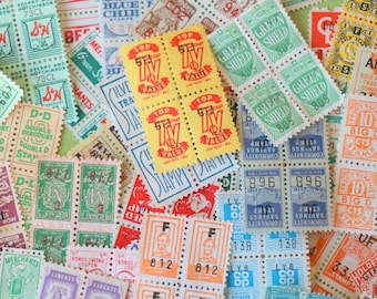 16 (4 sets of 4) Vintage Mid-Century Savings Stamps