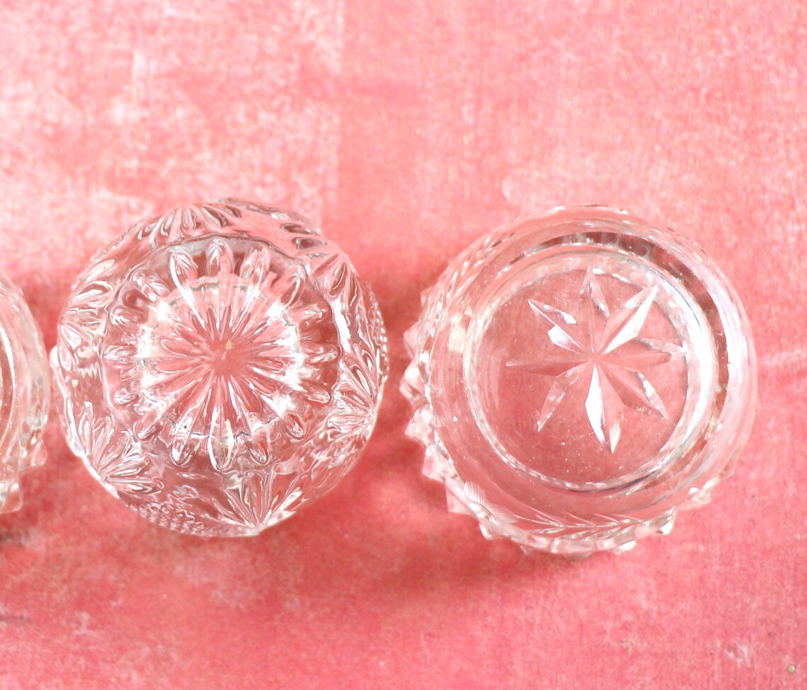 1 Vintage Glass Salt Cellar Etsy