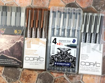 1 Set Art Markers - Copic, Staeatler, Sakura