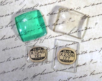1 Vintage Square Watch Crystal