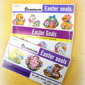 1 Vintage Book of Eureka or Dennison Easter Seals Stickers