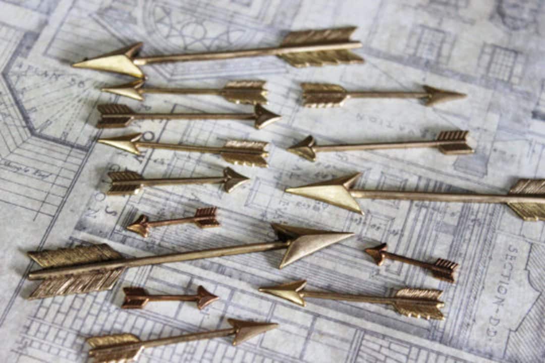 Vintage Brass Arrows Etsy