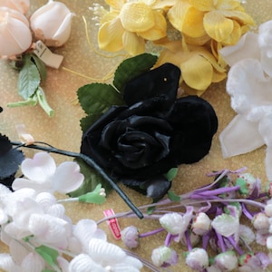 1 Vintage Velvet Flower or Flower Bunch Made in Japan - Choice of 8