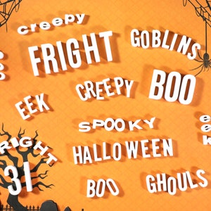 1 Mot d'Halloween de lettres en céramique vintage