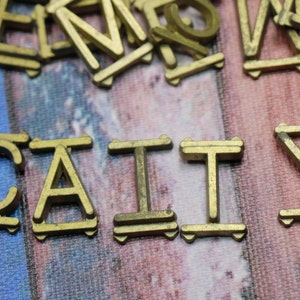 3 Vintage Brass Letters