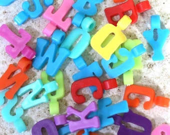1 Vintage Plastic Alphabet Letter Charm