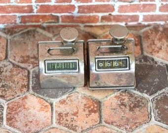 1 Vintage Metal Number Counter