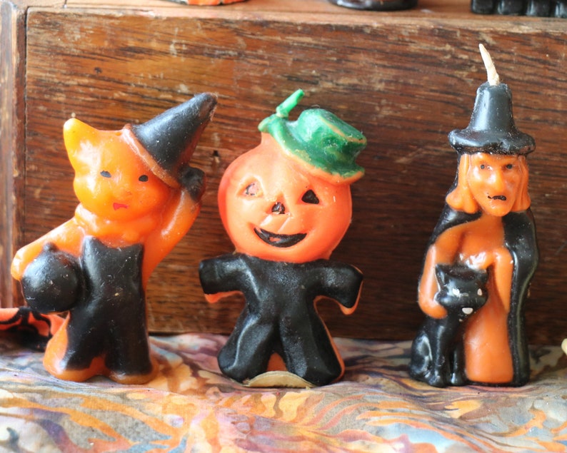 1 Vintage Halloween Gurley Candle Etsy