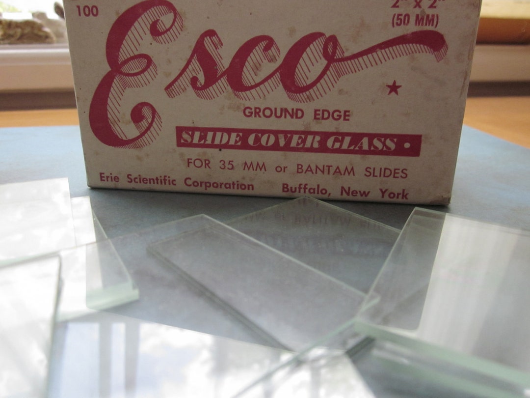 3 Vintage Glass Slides Etsy