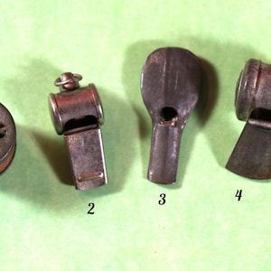 1 Vintage Tiny Metal Whistle