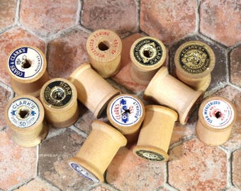 5 Vintage Used Empty Spools
