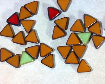 4 Czech Glass Triangle Beads
