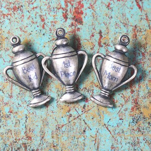 1 Miniature Metal Trophy Cup Pendant