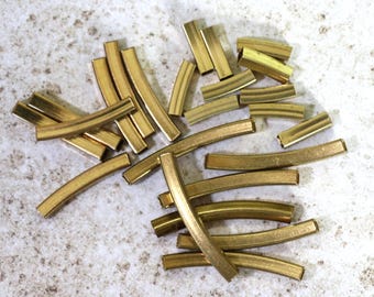 8, 10, or 20 Brass Curved Square Tubes