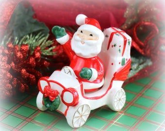 Vintage 50s Commodore Ceramic NOEL Express Santa Train Christmas