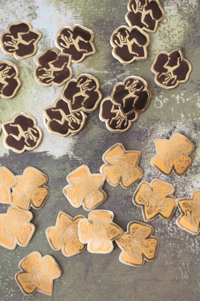 4 pegatinas vintage de Girl Scouts imagen 1