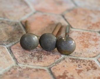 3 Vintage Rusty Picture Nail Hangers