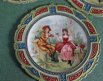 2 Vintage Embossed Coasters