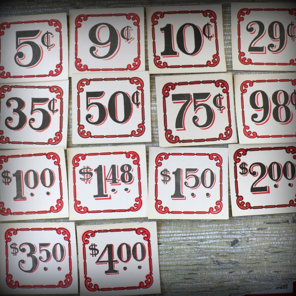 Antique Price Tags Etsy