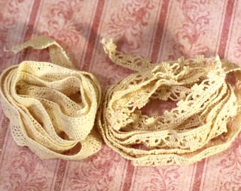 1+ Yard Antique/Vintage Cotton Lace