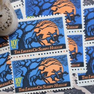 1 Vintage 'Legend of Sleepy Hallow' US Postage Stamp image 1