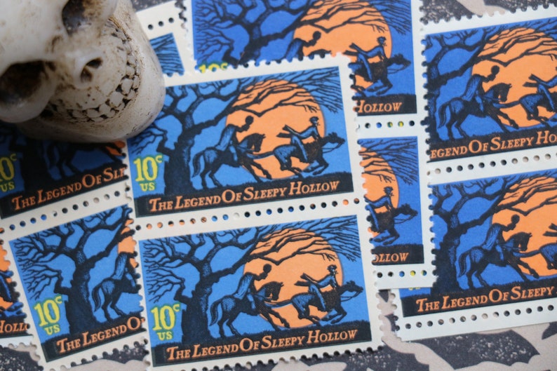 1 Vintage 'Legend of Sleepy Hallow' US Postage Stamp image 1