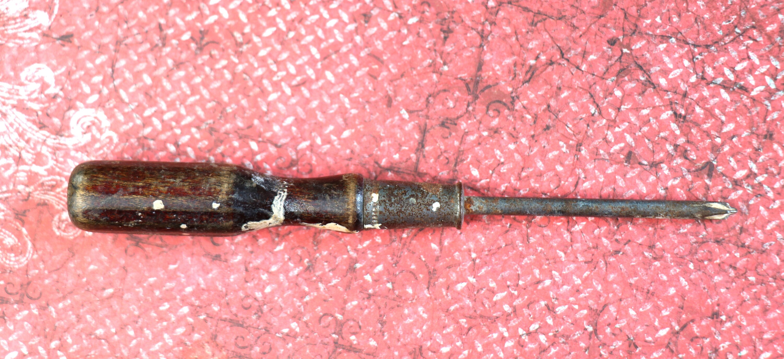 1 Antique Screwdriver With Wooden Handle Etsy