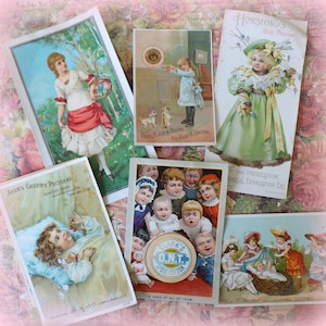 1 carte publicitaire victorienne antique