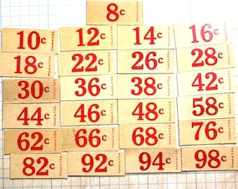 1 Vintage Grocer Double-Sided Price Tag