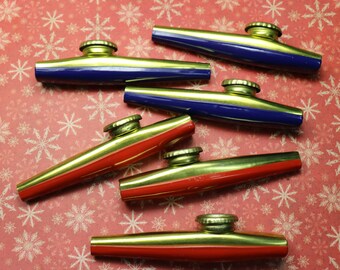 1 Vintage Colorful Metal Kazoo