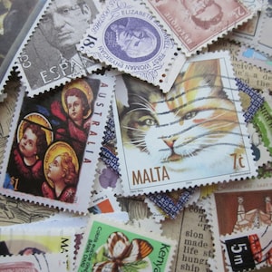 10 Vintage Mixed World Stamps