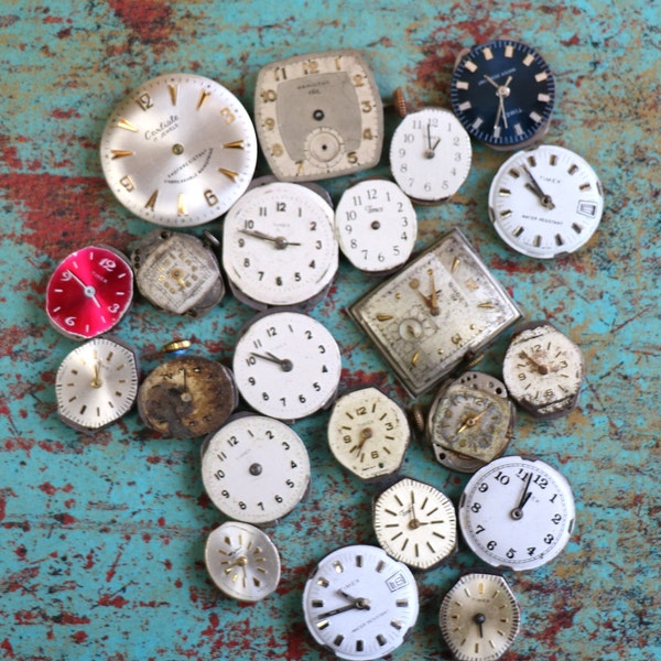 1 Vintage Watch Movement with Face