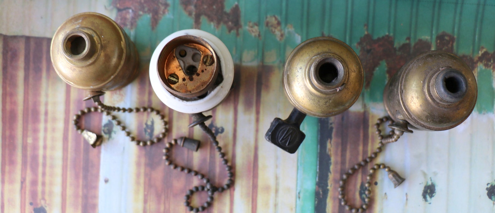 1 Vintage Brass Lamp Switch Etsy