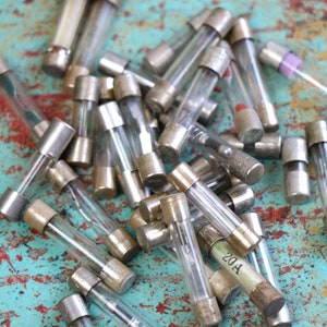 3 Vintage Small Glass Fuses