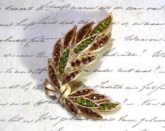 Vintage Trifari Brooch with Autumn Colors