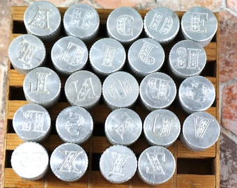 1 Vintage 1960's Metal Wax Seal Piece - Letters, Words, and Objects