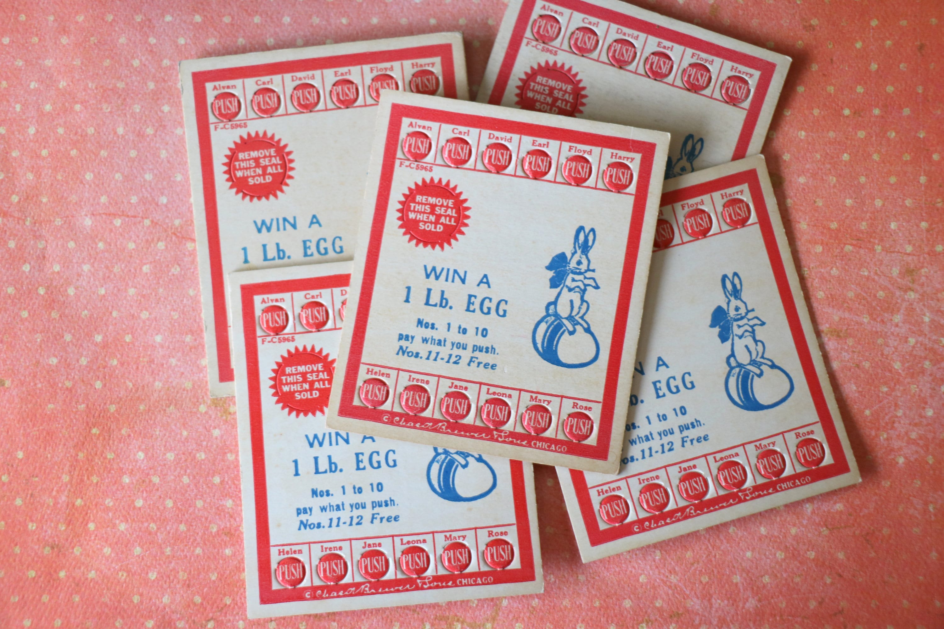 Vintage Punch Board for sale Only 4 left at 60