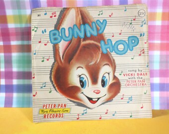 Vintage Child's 45rpm Record of the Bunny Hop